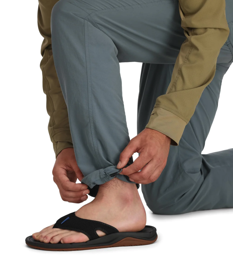 Simms Superlight Pant with corrosion-resistant hardware for durability.