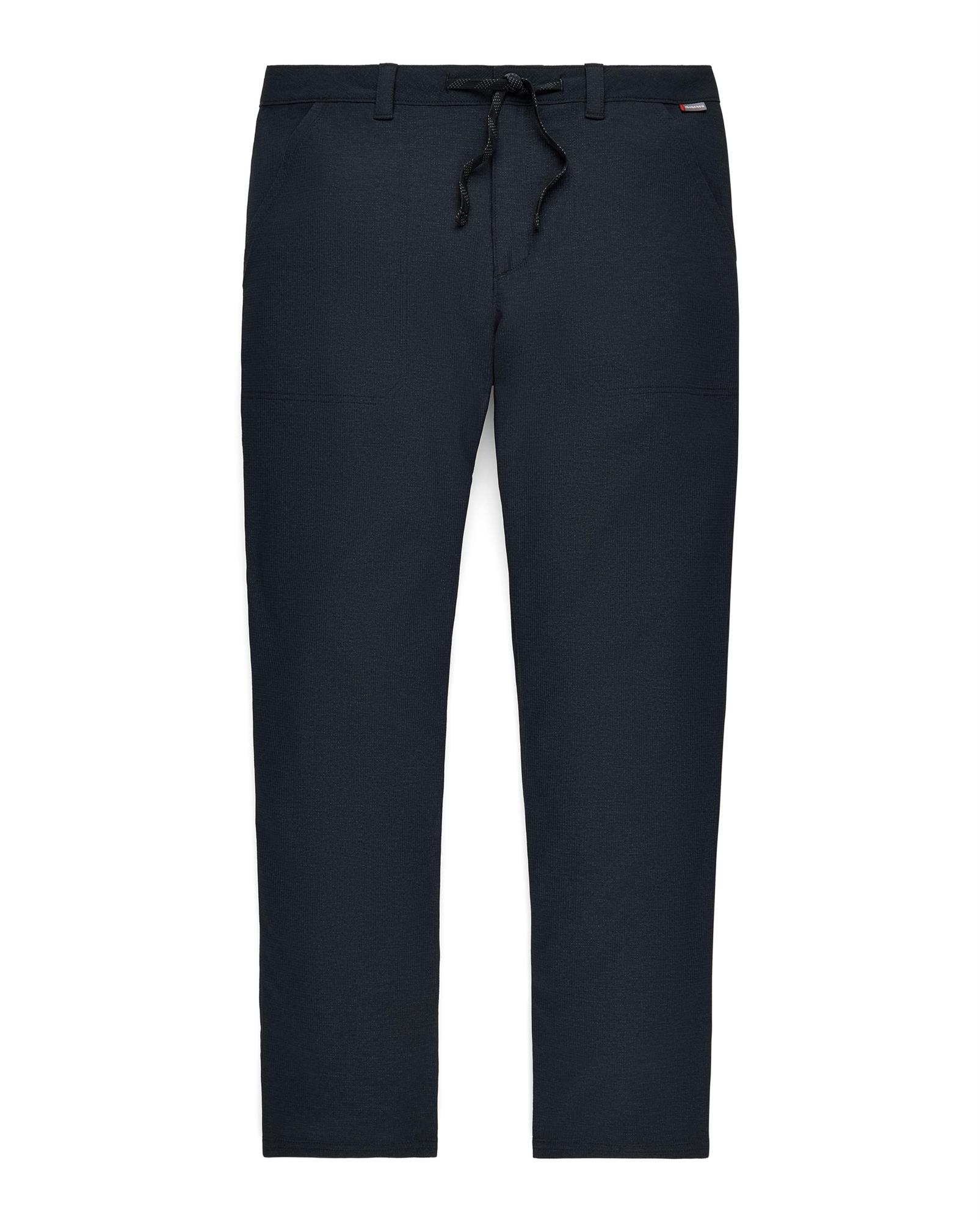 Simms Wanaka Pant black color front view lifestyle fishing pants