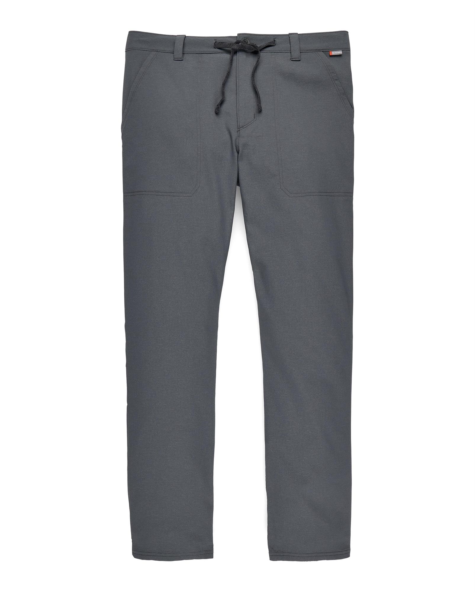 Slate gray Simms Wanaka Pant flat lay lightweight outdoor pants