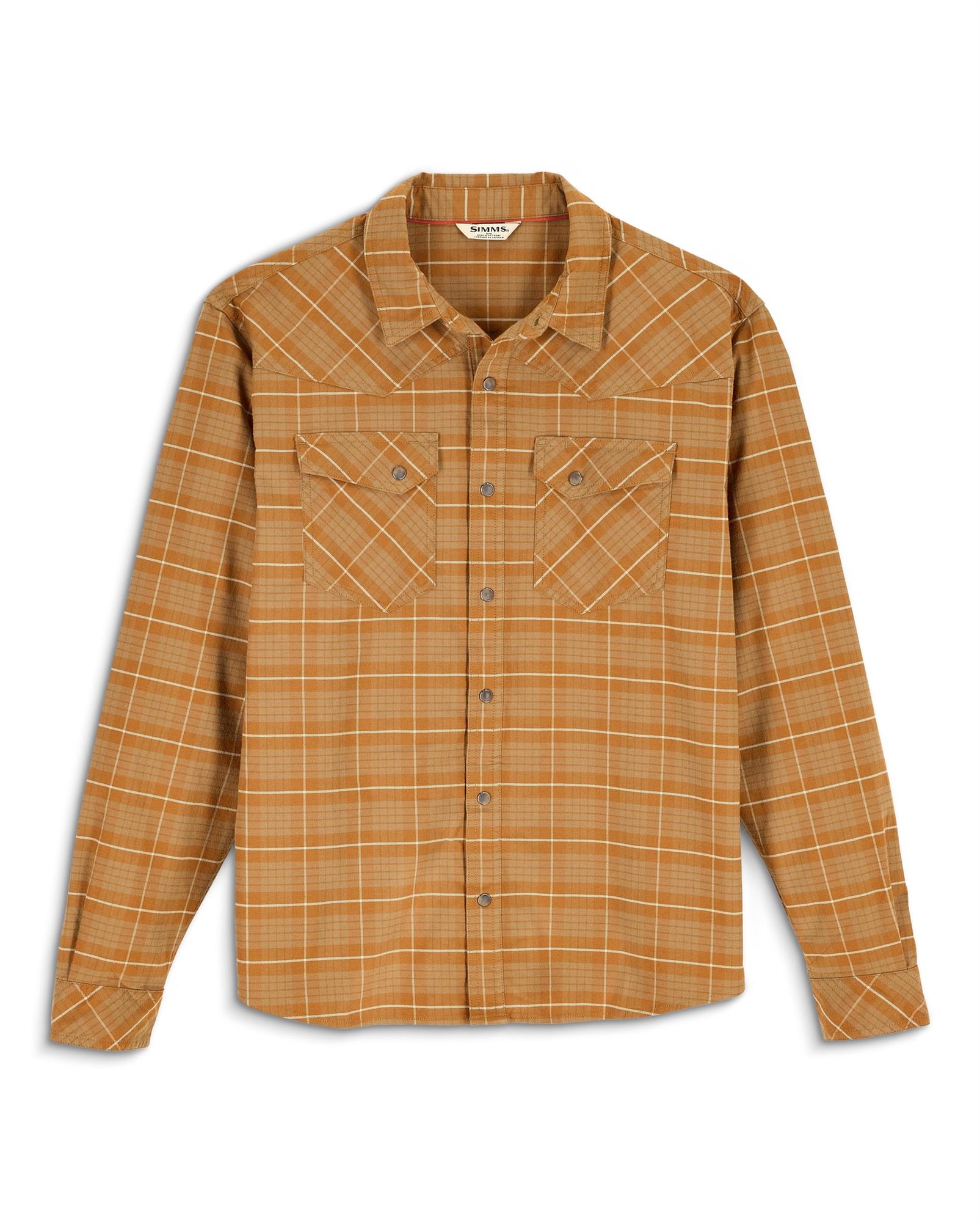 Men’s western-style plaid flannel shirt by Simms