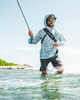 Simms Challenger Solar Hoody is a best saltwater fly fishing sun protection hoody.