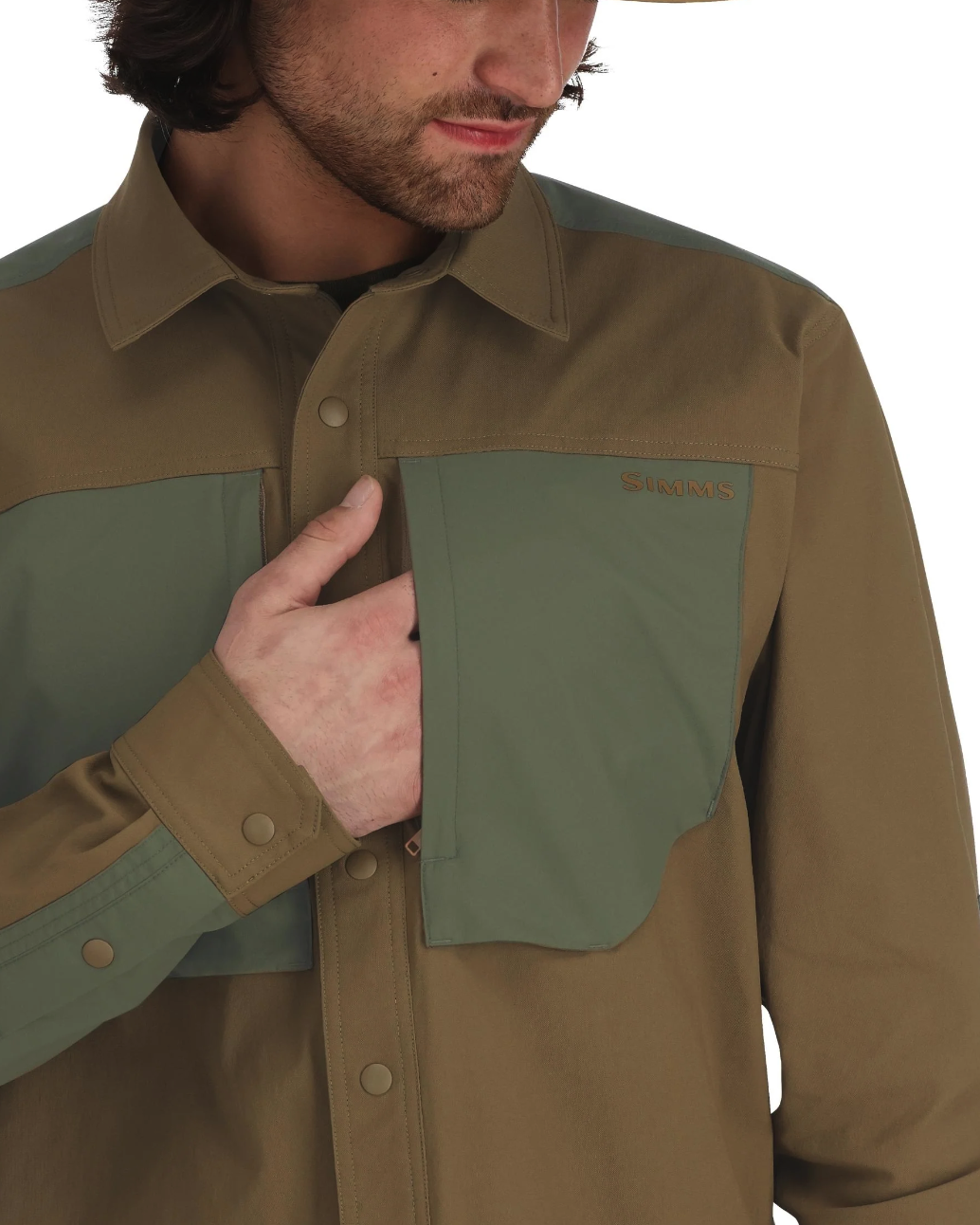"Men's Confluence Shirt by Simms - advanced fabric technology for quick drying and breathability
