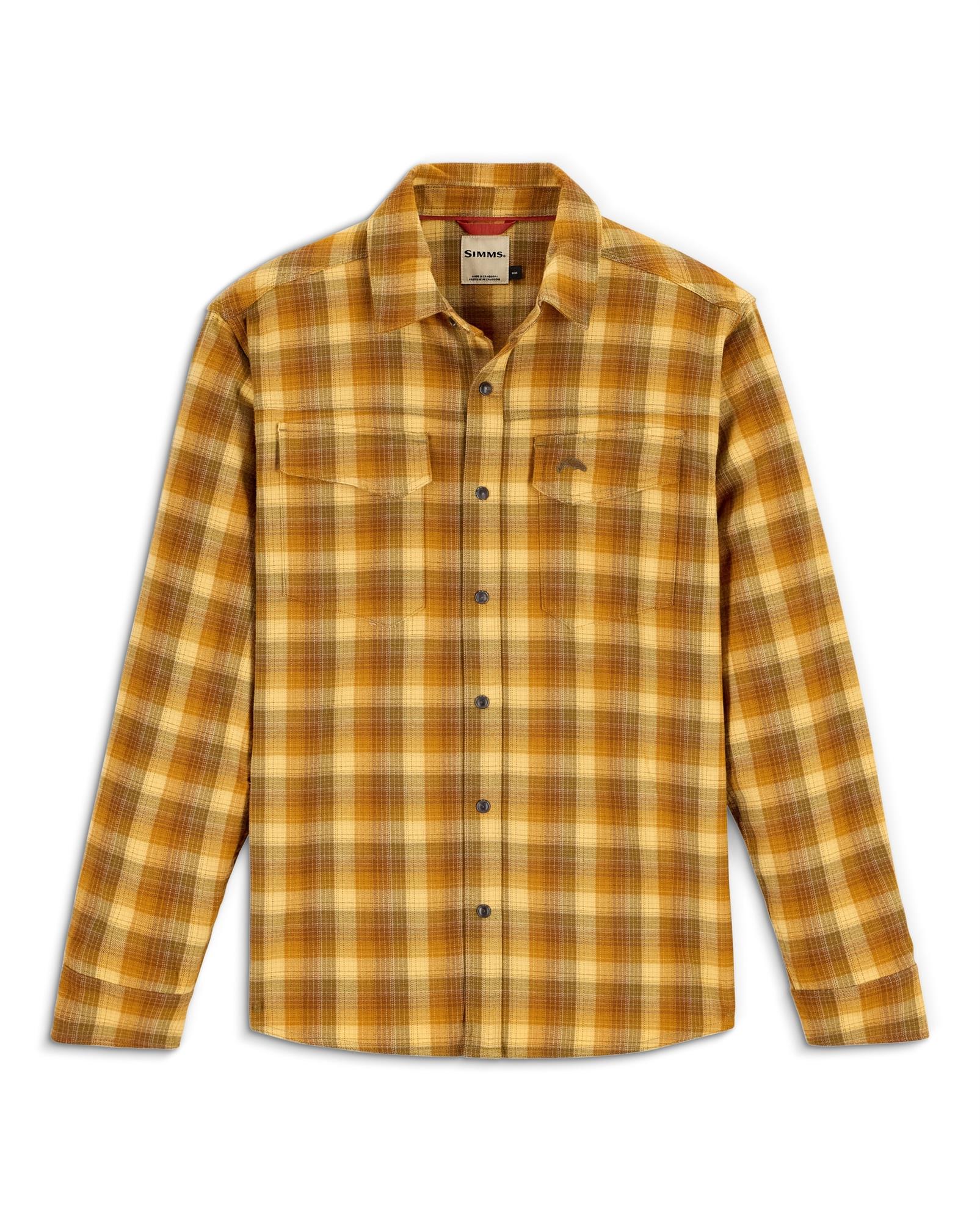 Water-resistant plaid flannel for men’s outdoor fishing gear