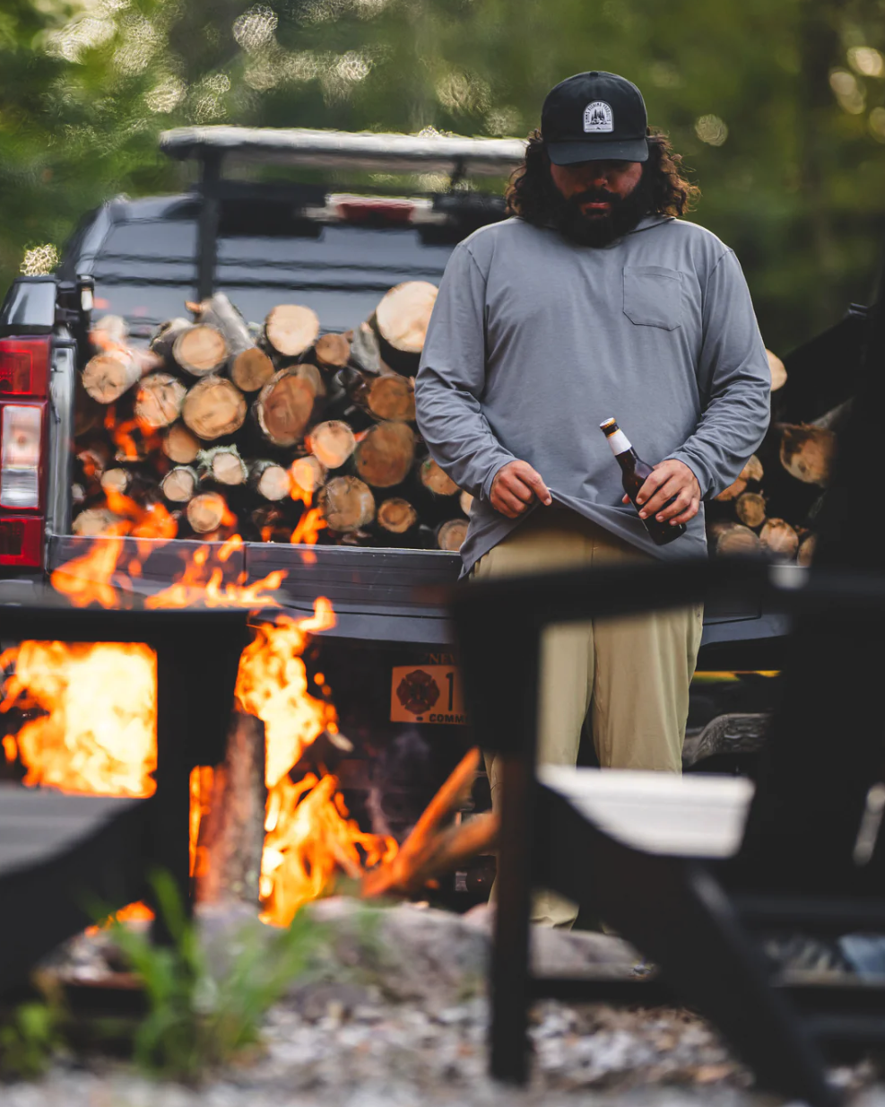 Lightweight, hooded Simms Glades outdoor shirt