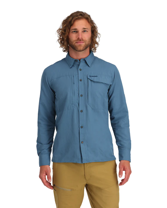 Simms Guide Shirt with two chest pockets for storage