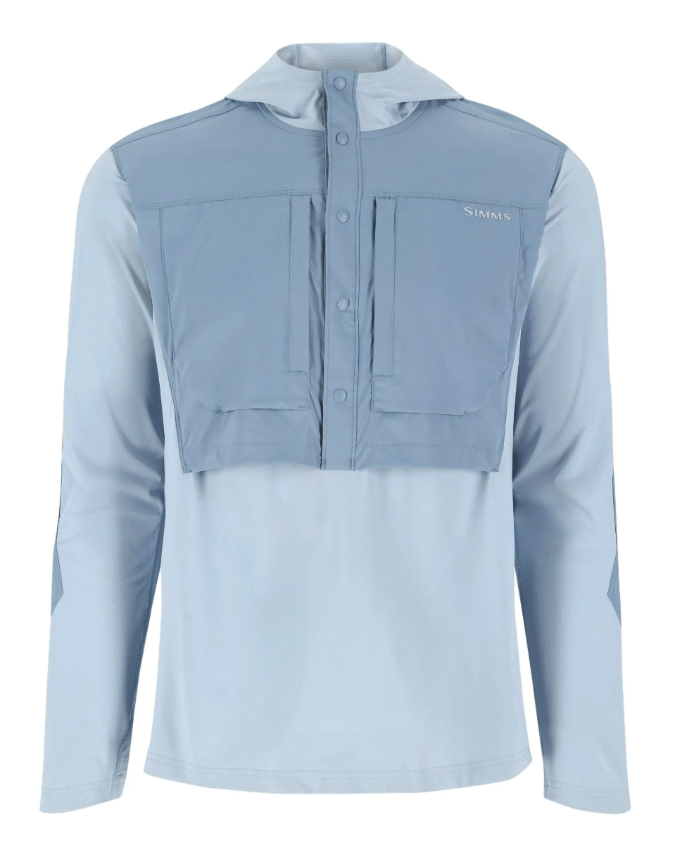 Simms Latitude BiComp Hoody Steel Blue Albacore color