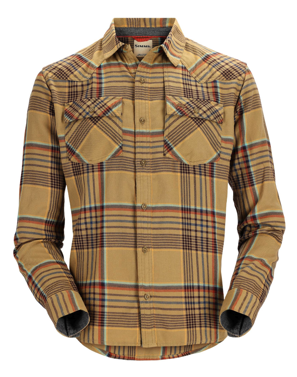 Simms Santee Flannel Shirt Camel