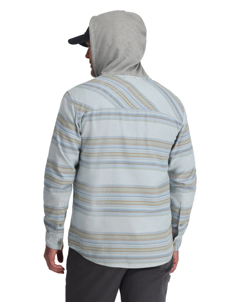 Stay warm in style with the Simms Santee Flannel Hoody - perfect for cold-weather activities.