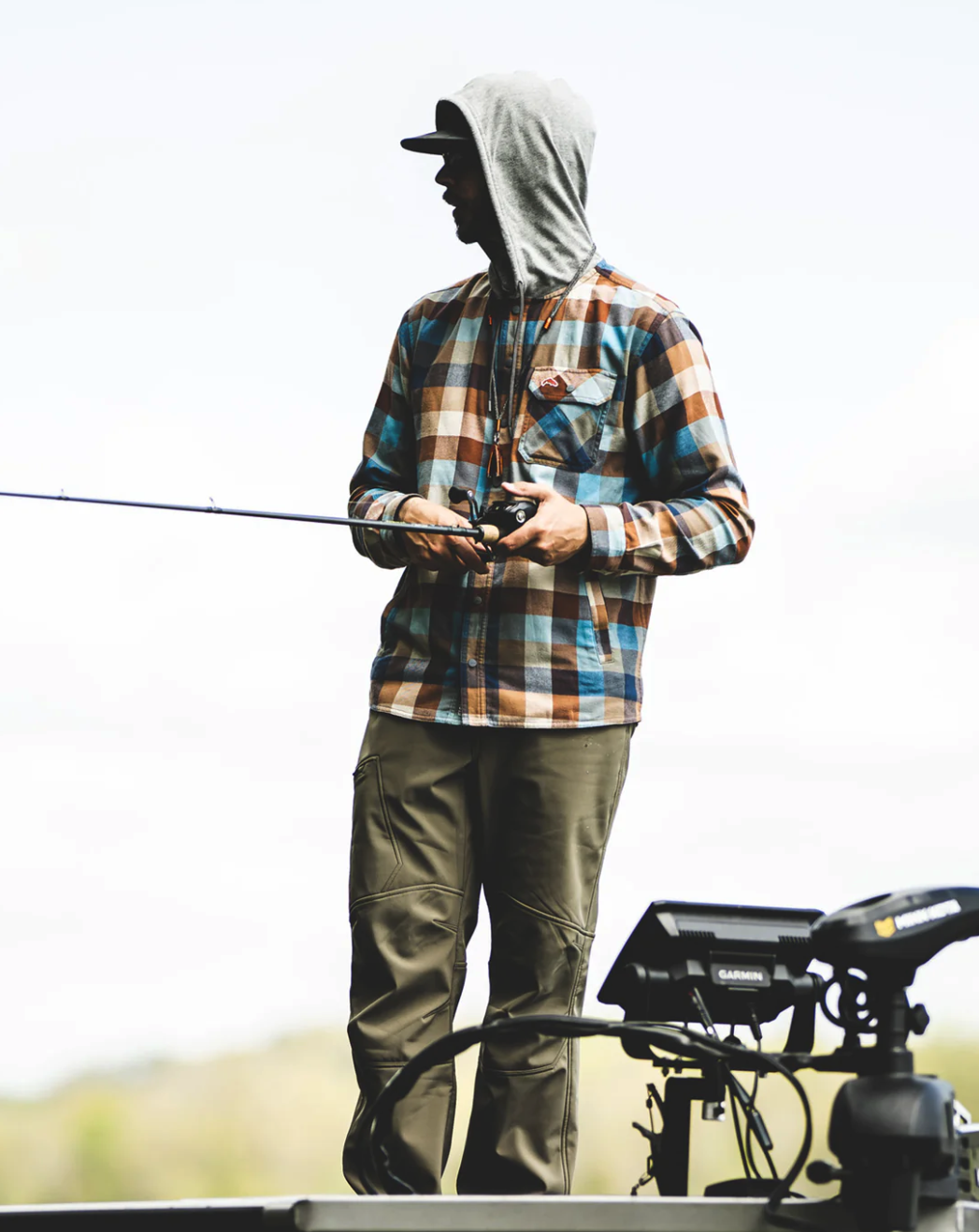 Simms Santee Flannel Hoody is a most comfortable fishing shirt.