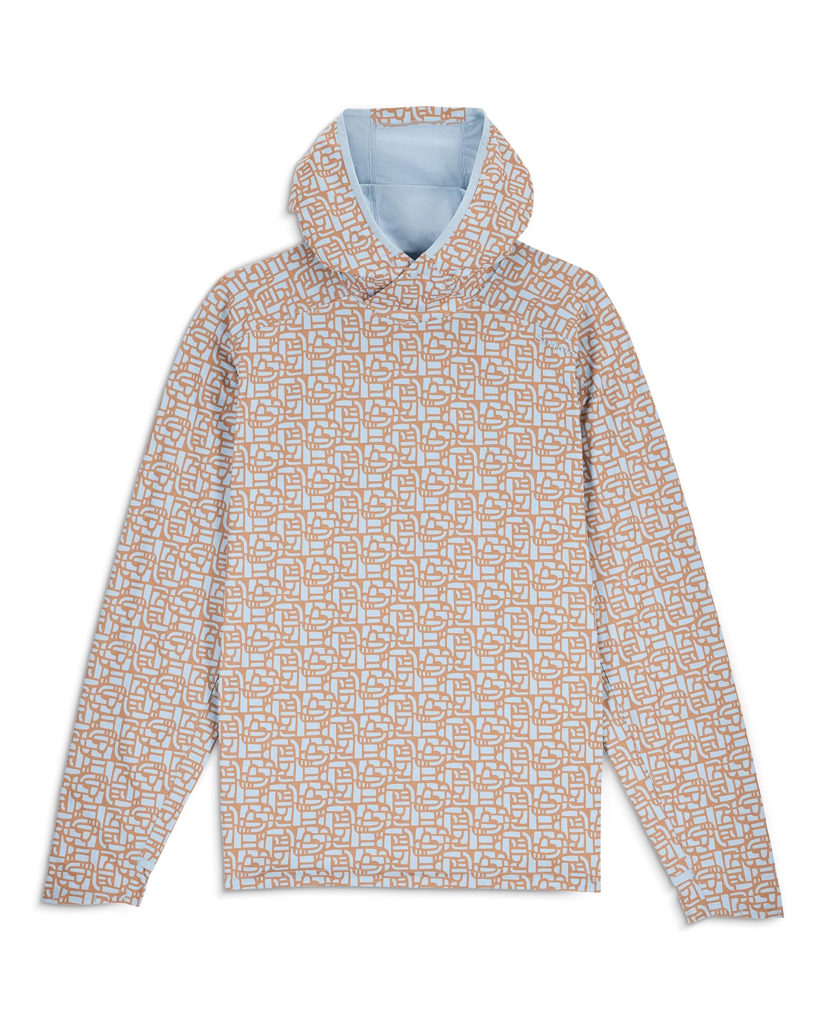 Simms SolarFlex Hoody UV protection fishing shirt with hood – Block Steel Blue