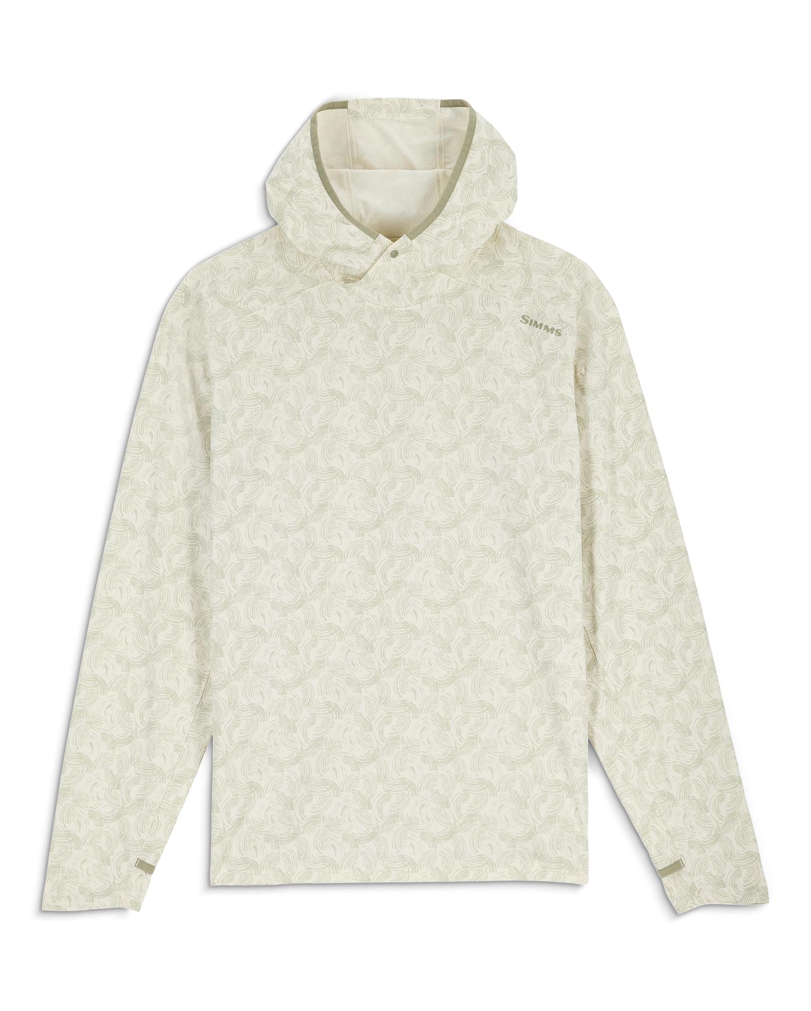Simms SolarFlex Hoody quick dry UPF fishing sun hoody – Half Moon Pale Pine pattern