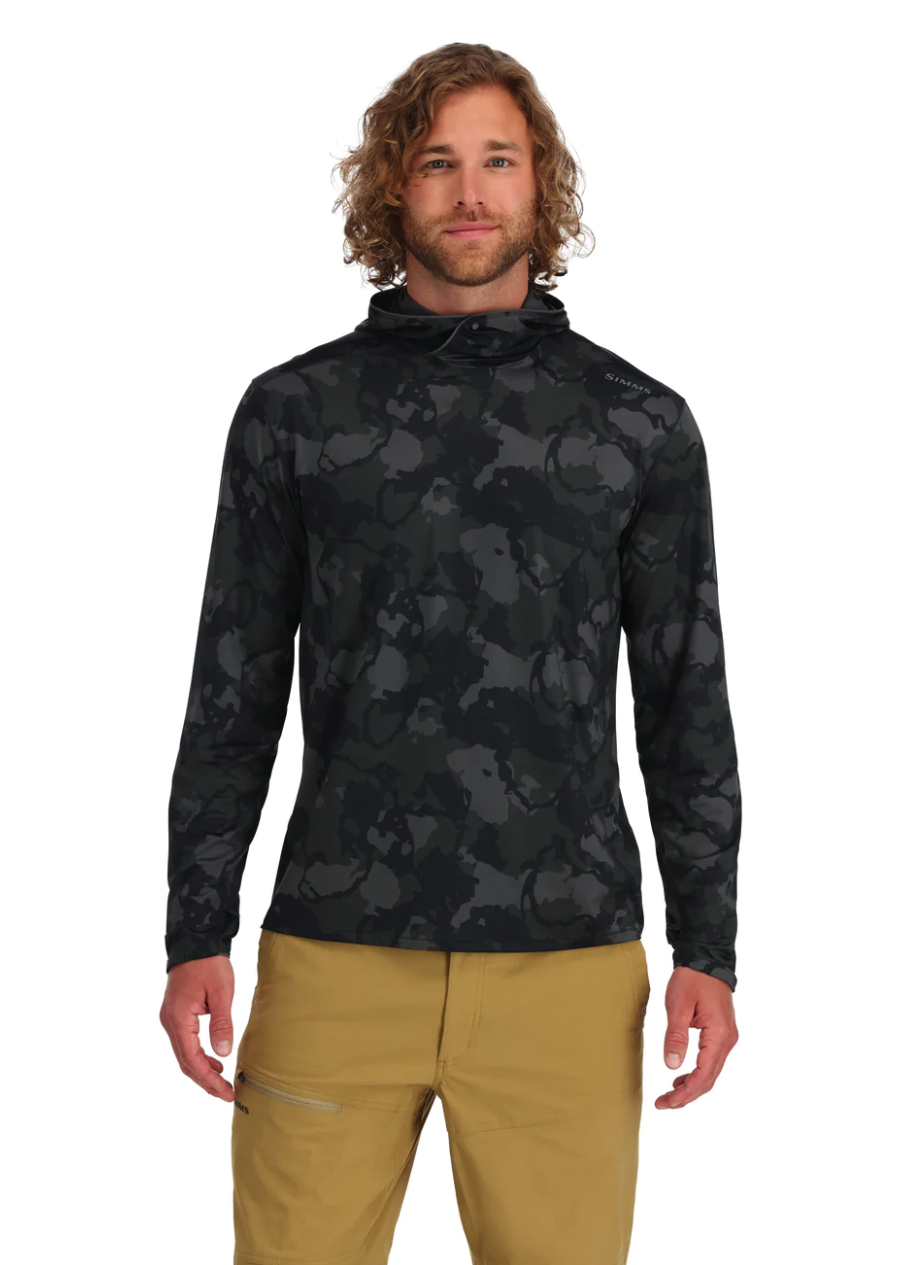Performance fishing shirt: Simms SolarFlex Hoody with quick-dry features.