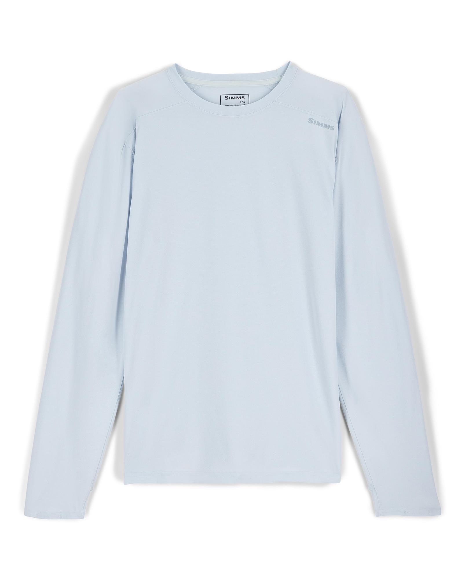 Simms Solarflex Crewneck UPF 50+ fishing sun shirt long sleeve – Bimini Blue