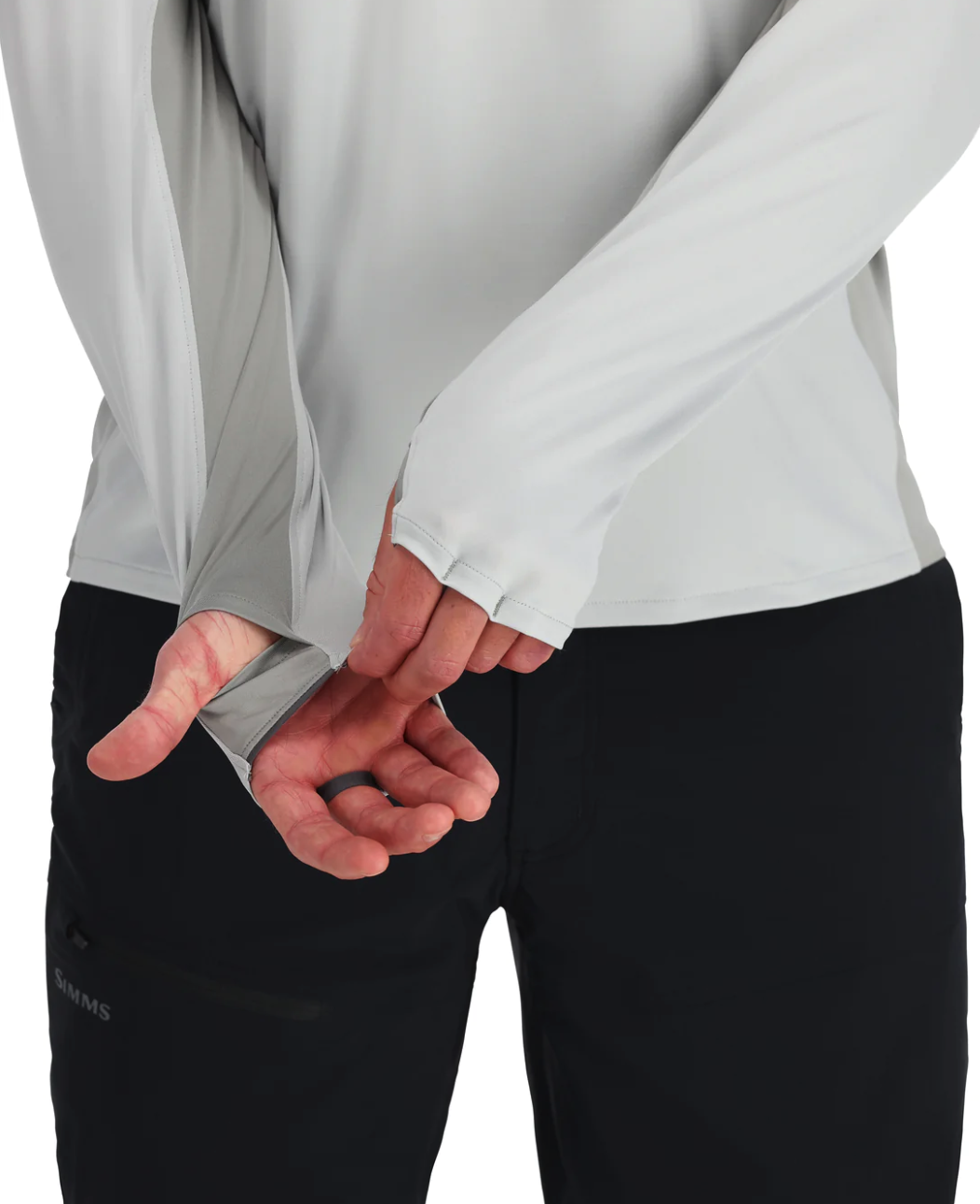 Anti-odor Simms SolarFlex Crew for all-day freshness.