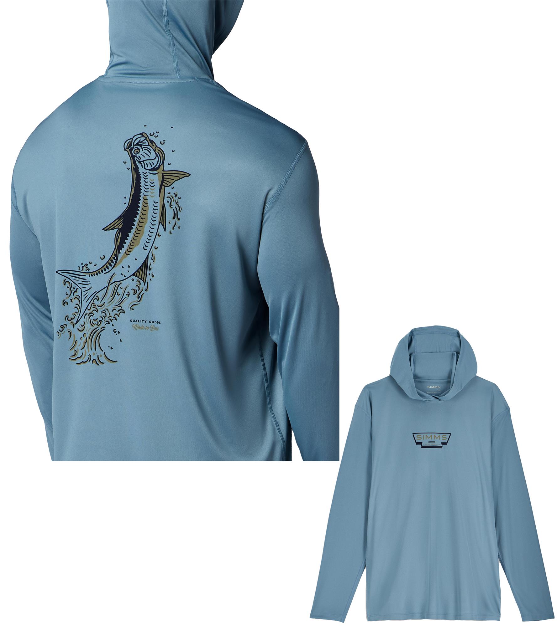 Simms Artist Series Tech Hoody tarpon artwork long sleeve fishing sun shirt