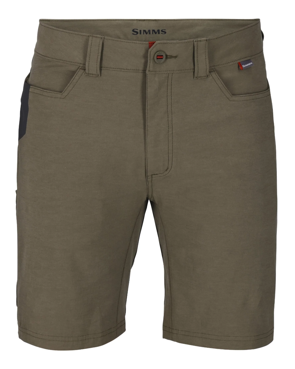 Simms Challenger Shorts in dark stone color.