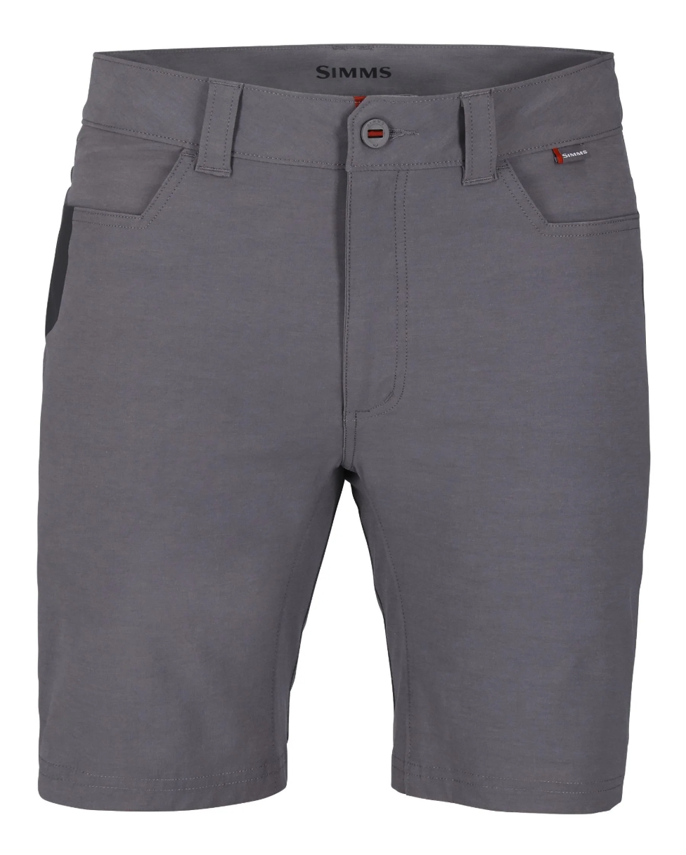 Simms Challenger Shorts in steel color.