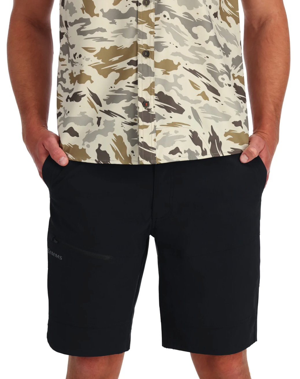 Quick-drying Simms Guide Shorts ideal for hot weather.