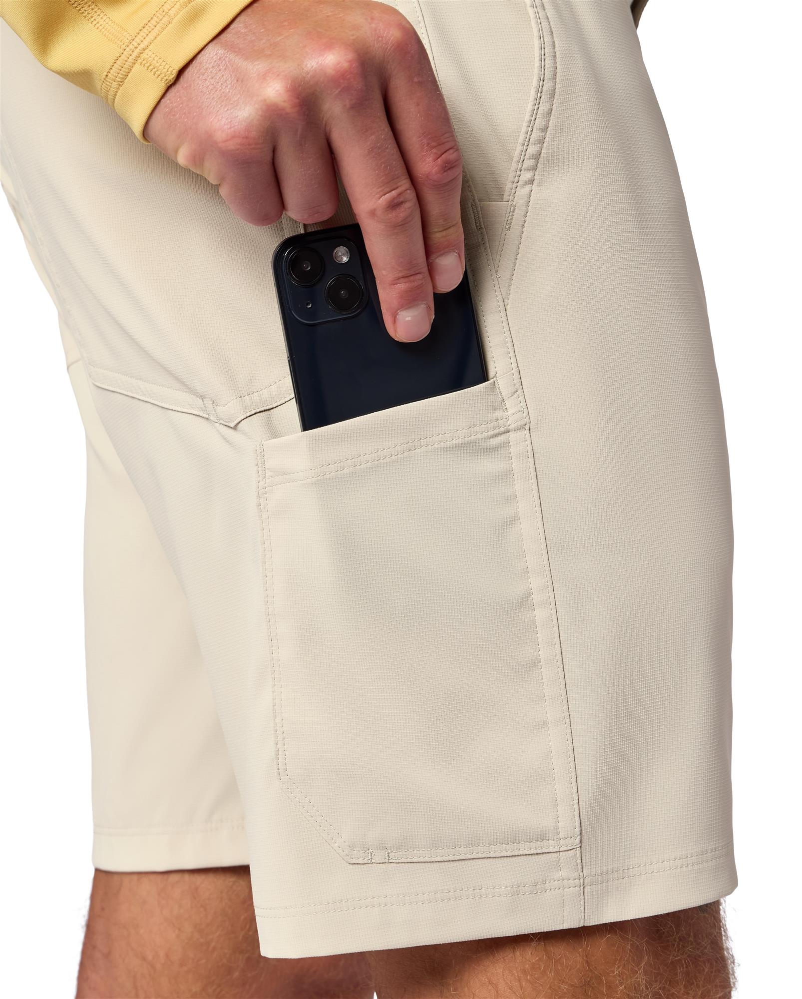 Simms Superlight Short thigh cargo pocket with phone storage detail