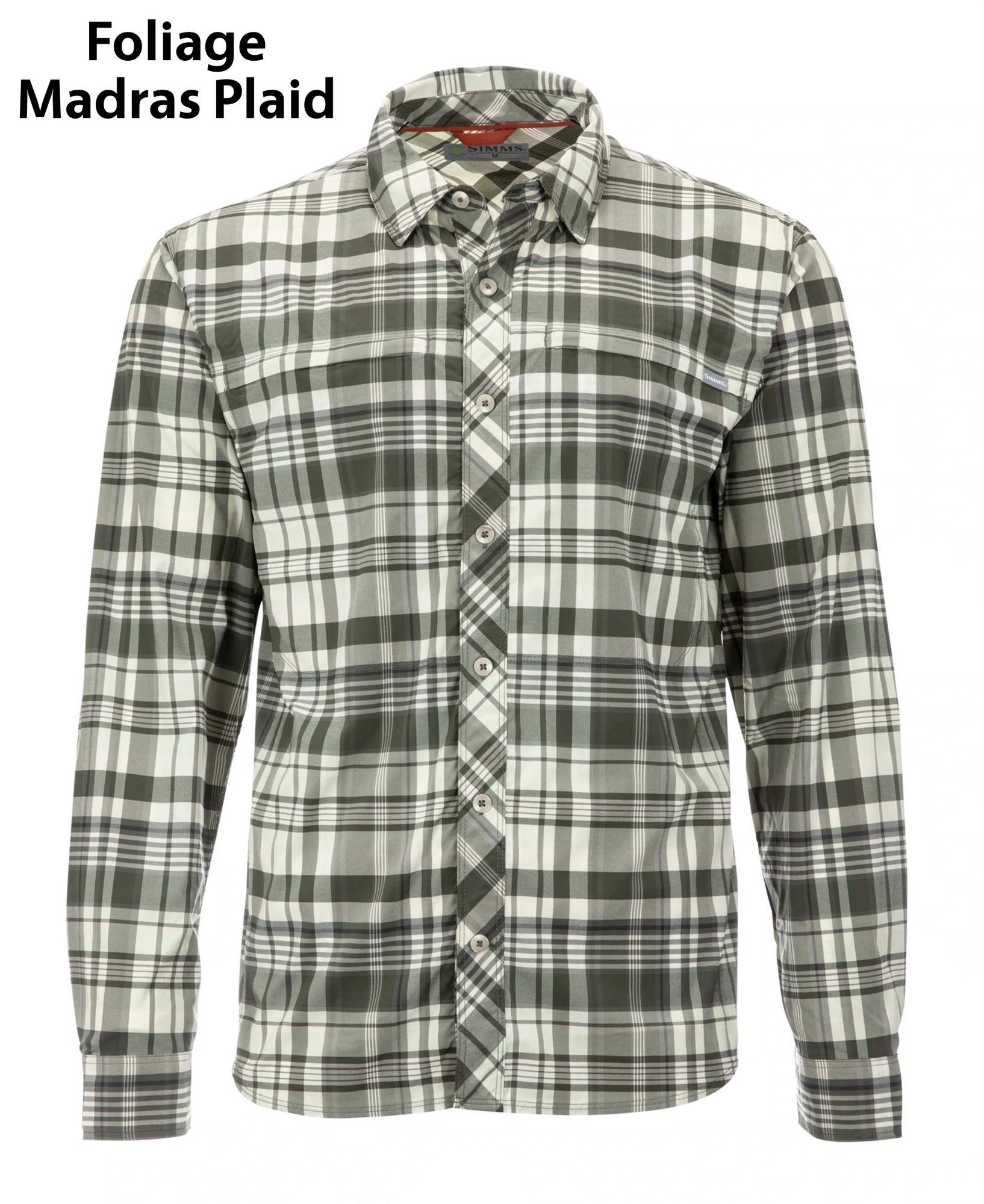 Simms BugStopper LS Shirt Foliage Madras Plaid