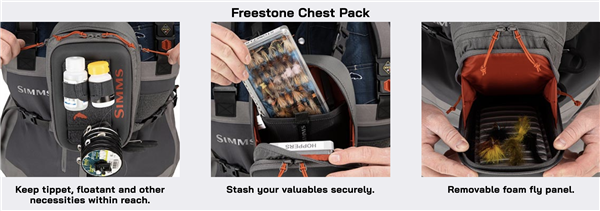 Simms Freestone Chest Pack, Buy Simms Fly Fishing Packs Online at