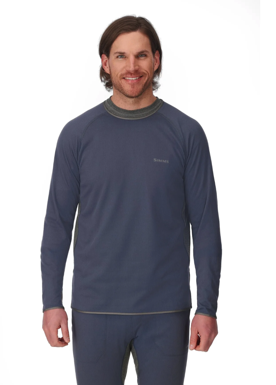 Model in Simms Strata 200 LS Baselayer Crew