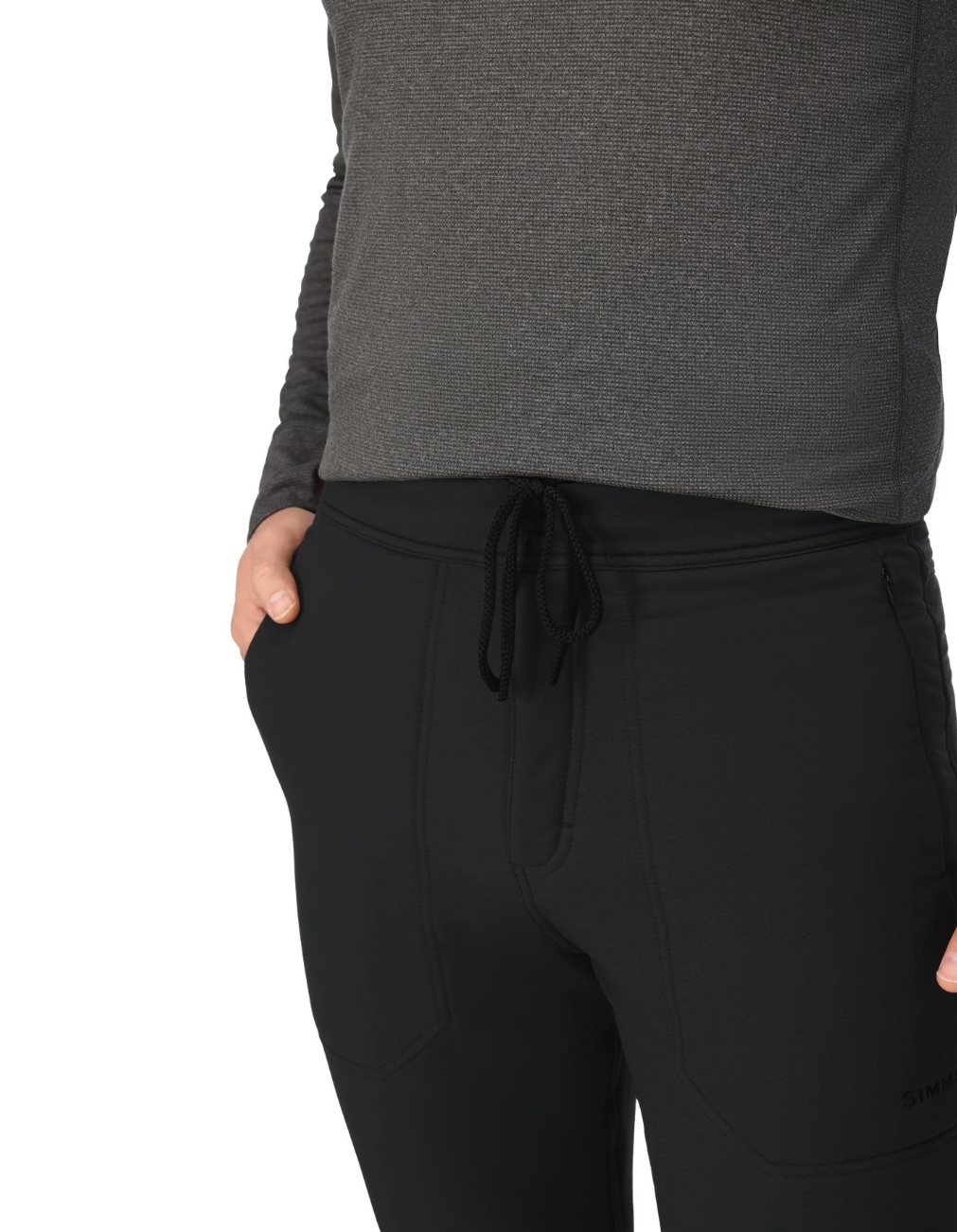 Front model detail of Simms Strata 330 Midlayer Bottoms