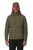 Front view of model in Simms Strata 330 Half-Zip Midlayer Hoody