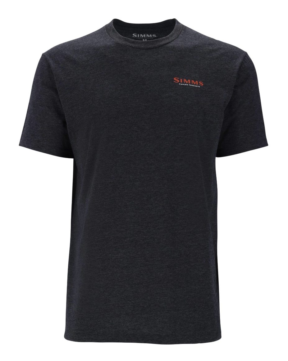 Simms Let It Fly T-Shirt Charcoal Heather color front