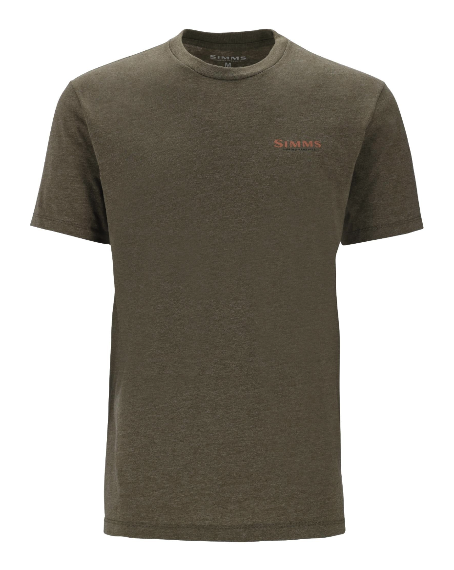 Simms Let It Fly T-Shirt Military Heather color Front
