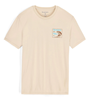 Front of Simms Locals Bass Shop T-Shirt Natural color