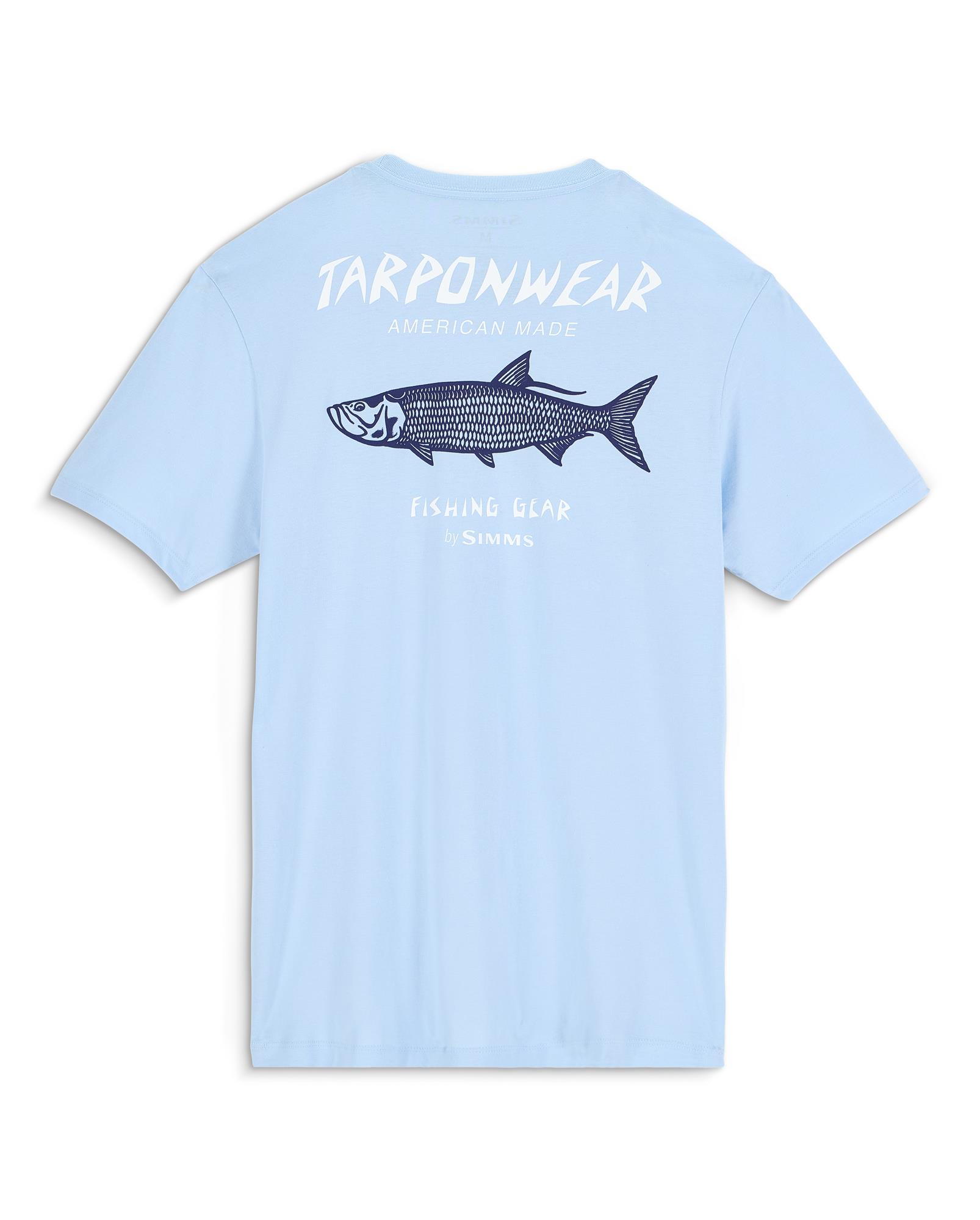 Simms Tarponwear cotton tee back view large tarpon logo print