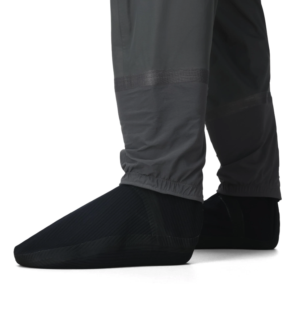 Foot detail of Simms Flyweight Packable Waders