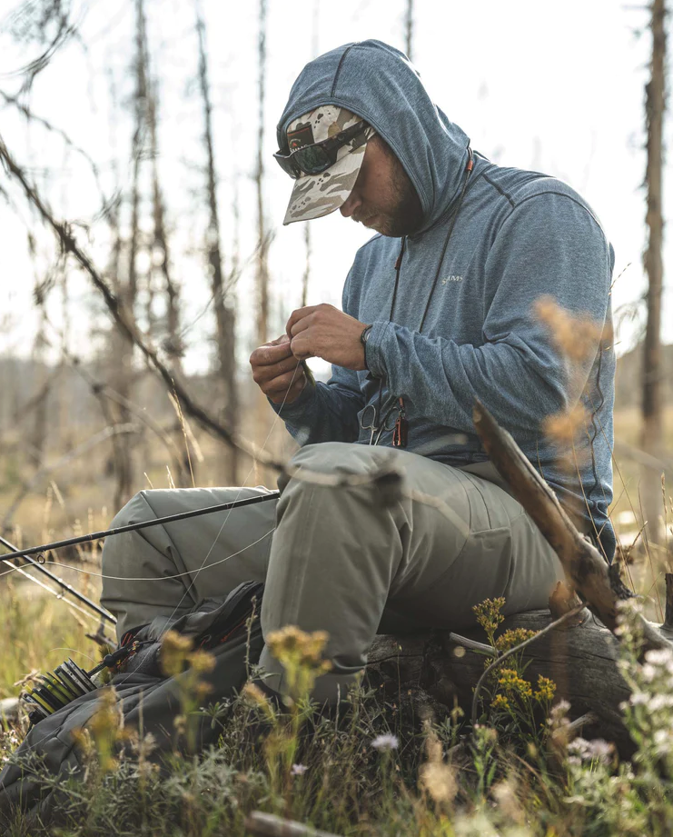 Gusseted and zippered fly for easy on-off in Simms Freestone Pant Waders