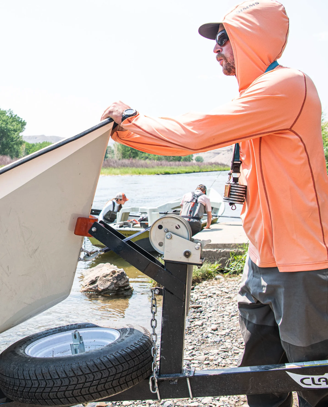 Simms G3 Guide Pant Waders with low-profile belt loops and 2-inch stretch wading belt included