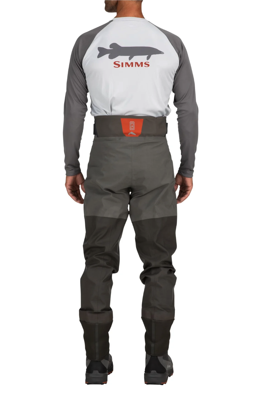Anatomically engineered neoprene stockingfeet with anti-microbial finish in Simms G3 Guide Pant Waders