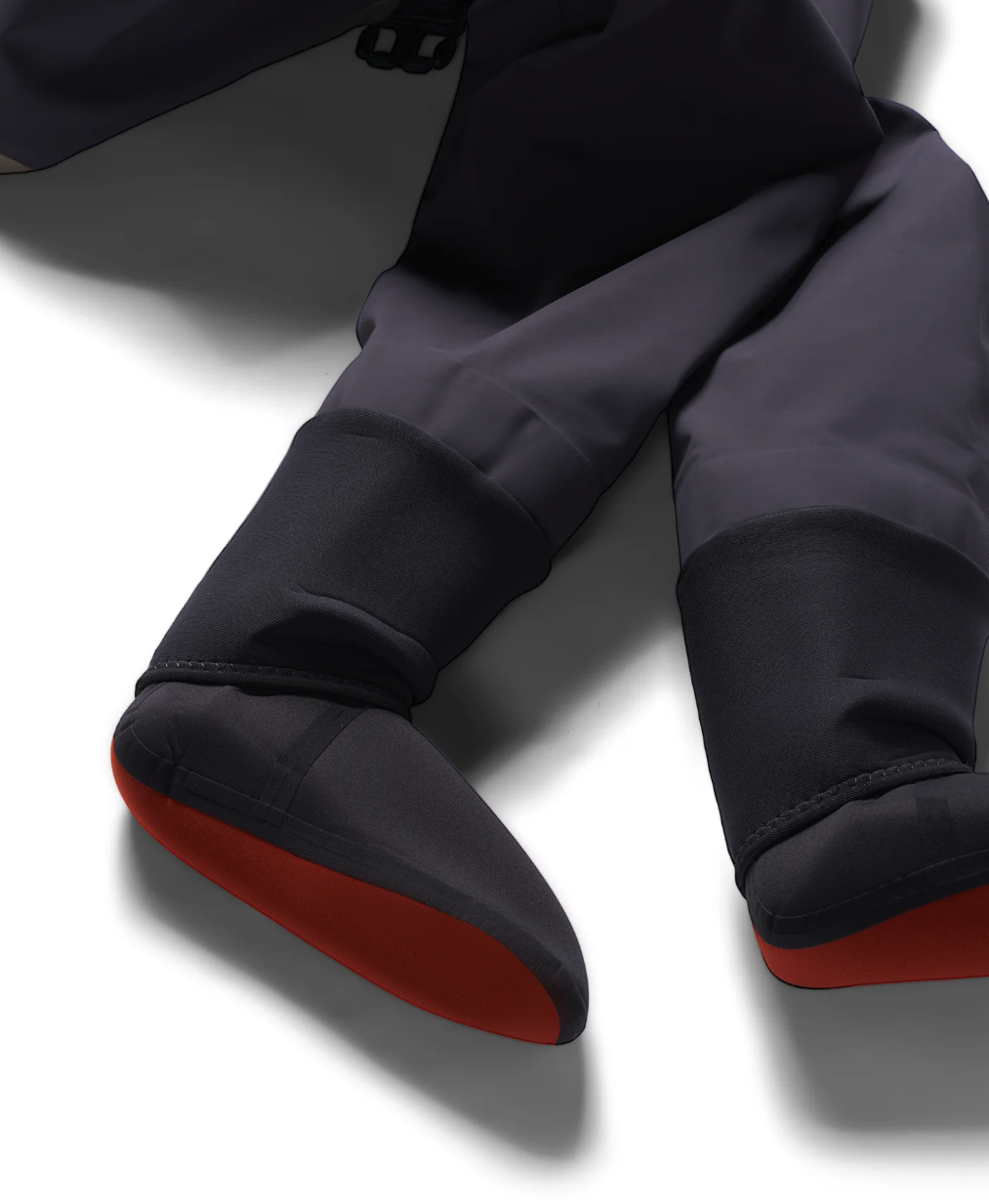 Simms G3 Pro Guide stockingfoot waders with durable neoprene booties and integrated gravel guards