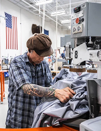 Simms G3Z Pro Guide fishing waders being manufactured at the Simms production facility in Bozeman, Montana