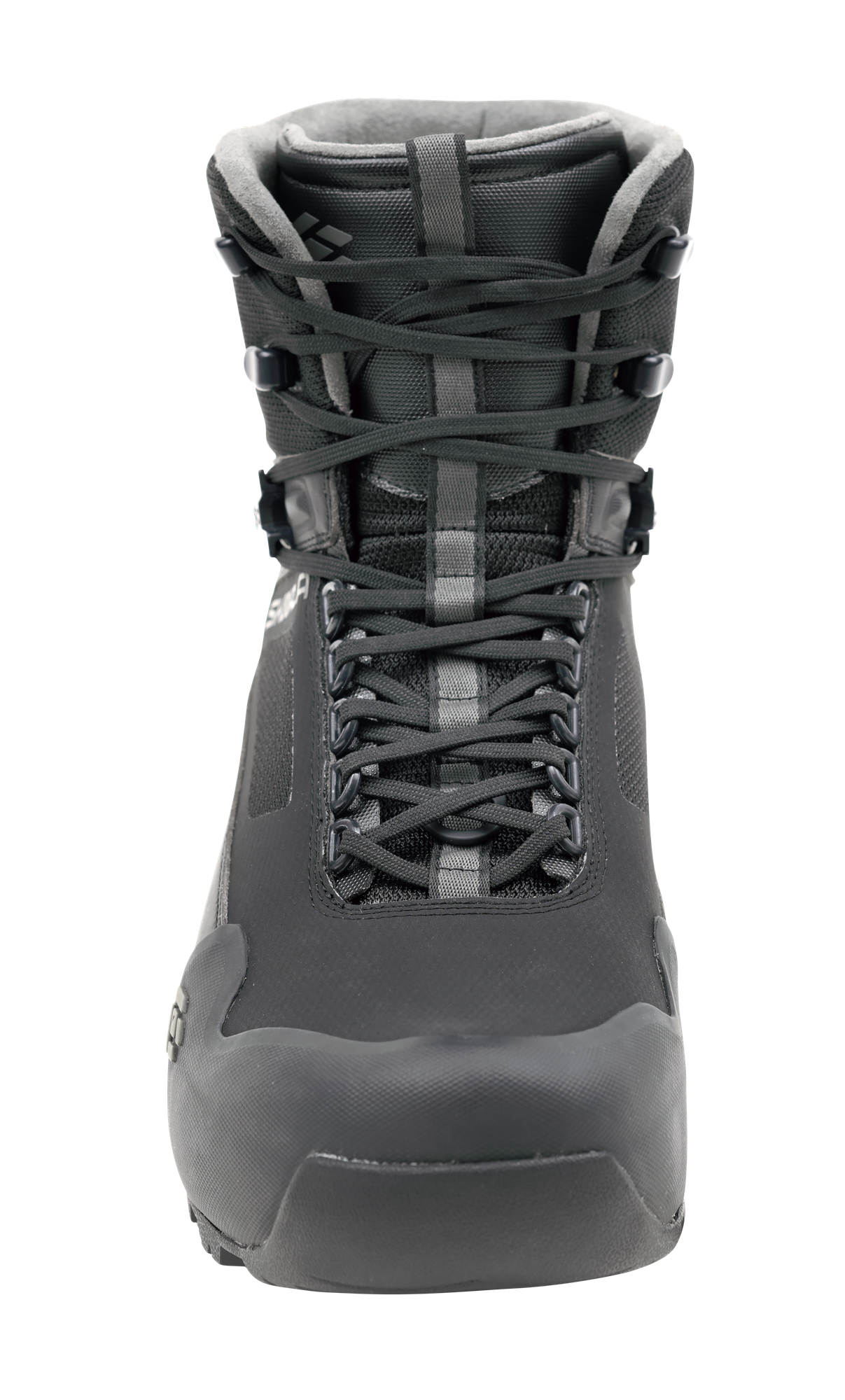 Front view of Skwala RS technical fly fishing wading boot with high ankle support and reinforced toe cap