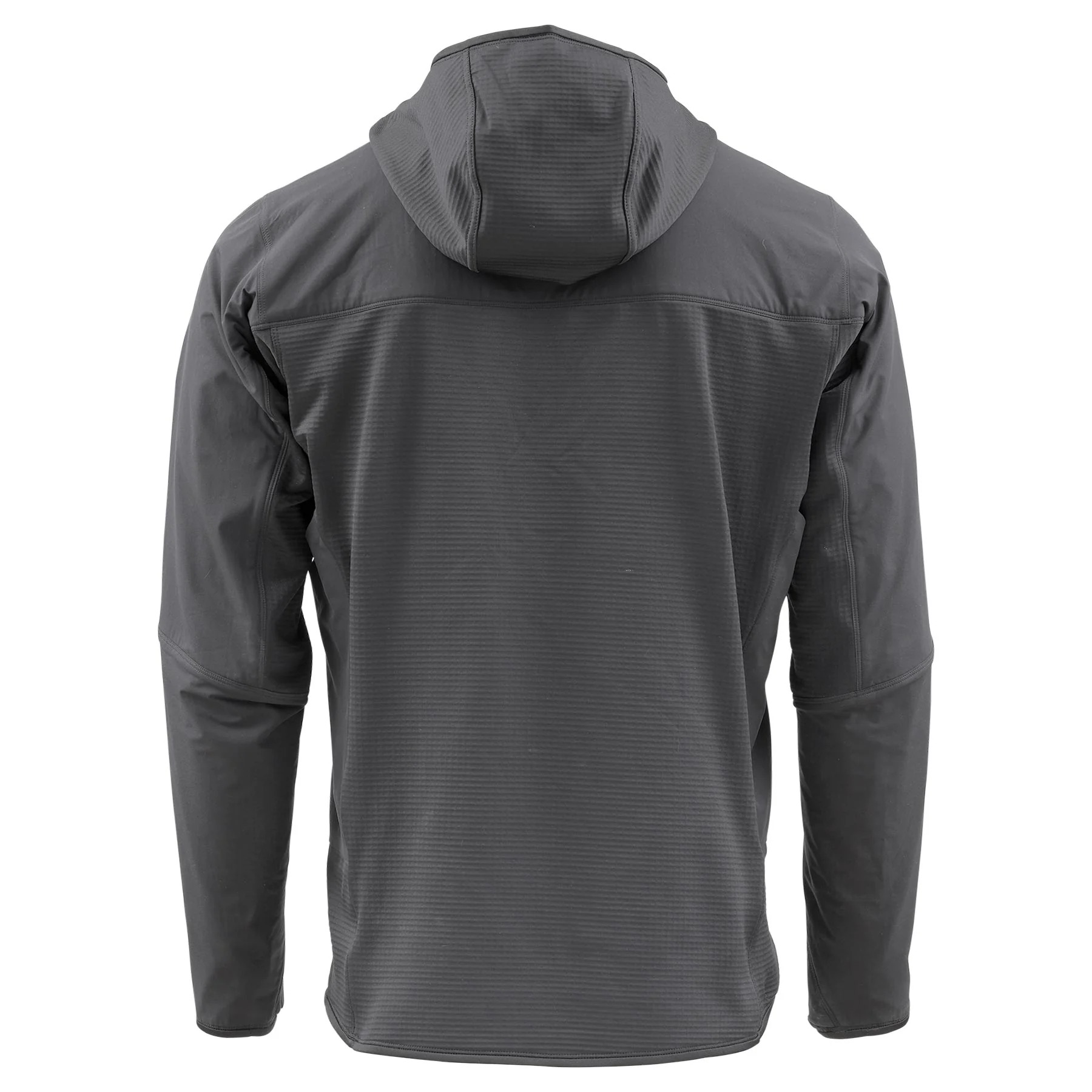 Black Skwala Fusion Tactical Hoody back view with expedition weight waffle grid fleece