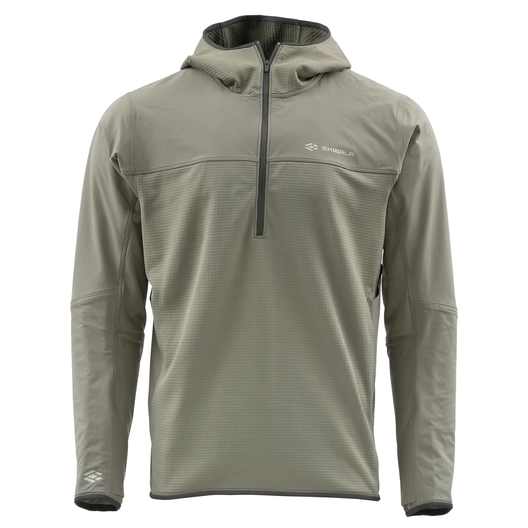 Breathable Skwala grid fleece fishing hoody with weather resistant shoulders and sleeves