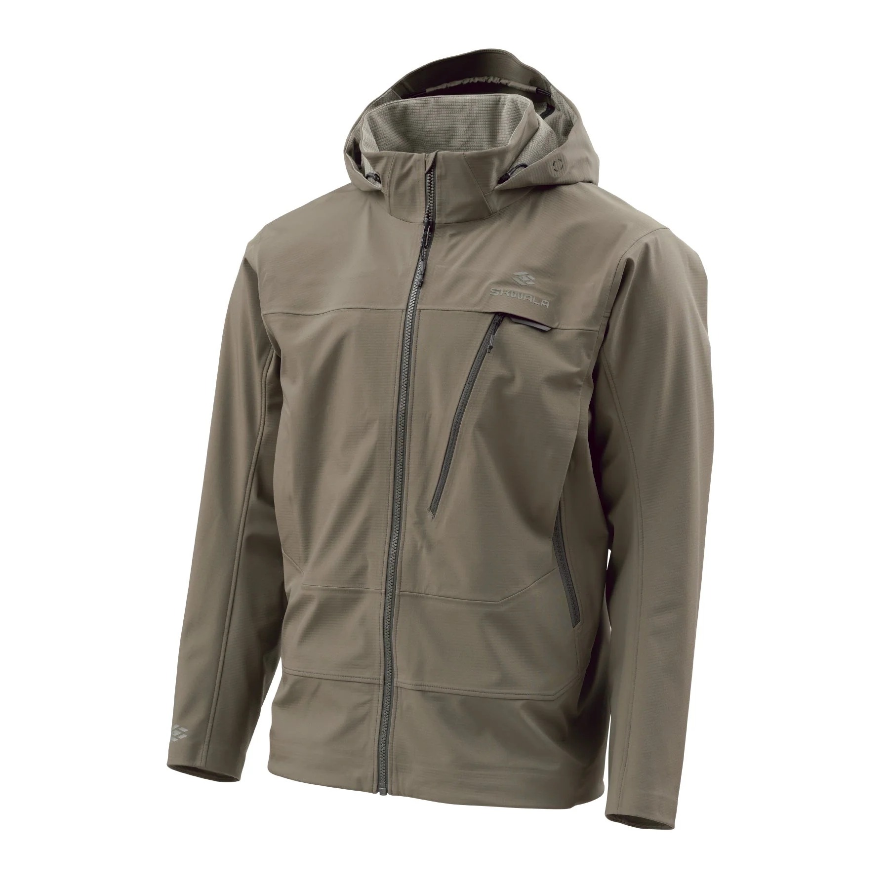 - Water-resistant fleece-lined Skwala Backeddy softshell jacket for fly fishing in wind and light rain