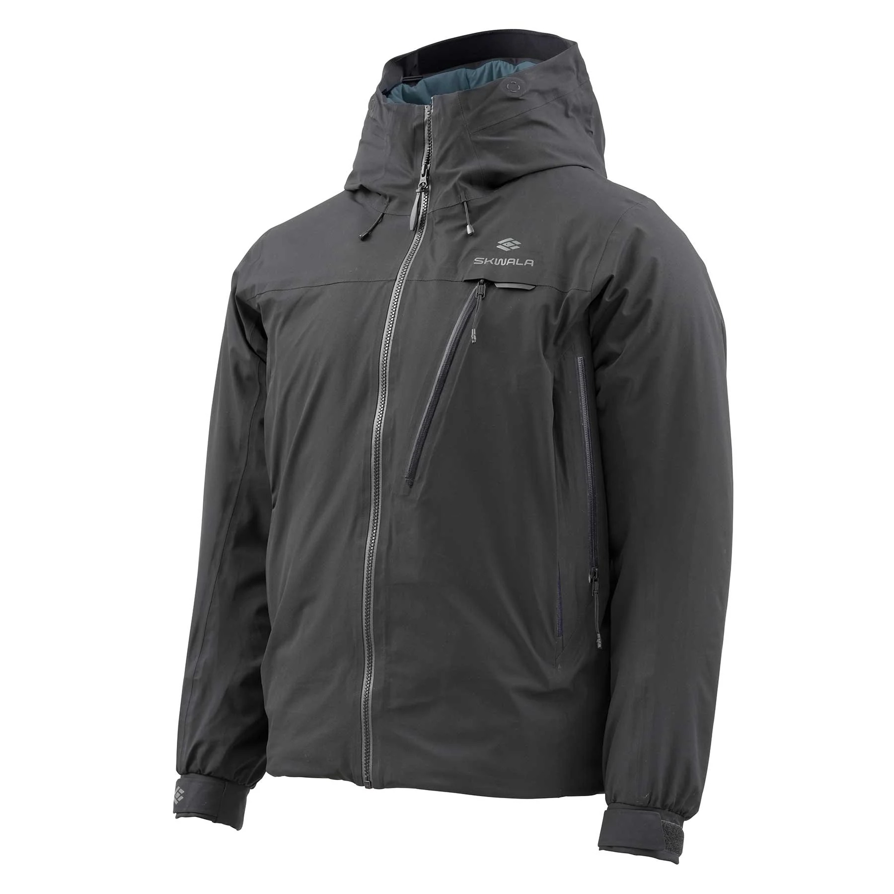 Skwala RS Outpost insulated waterproof fly fishing jacket with storm hood and zippered hand pockets