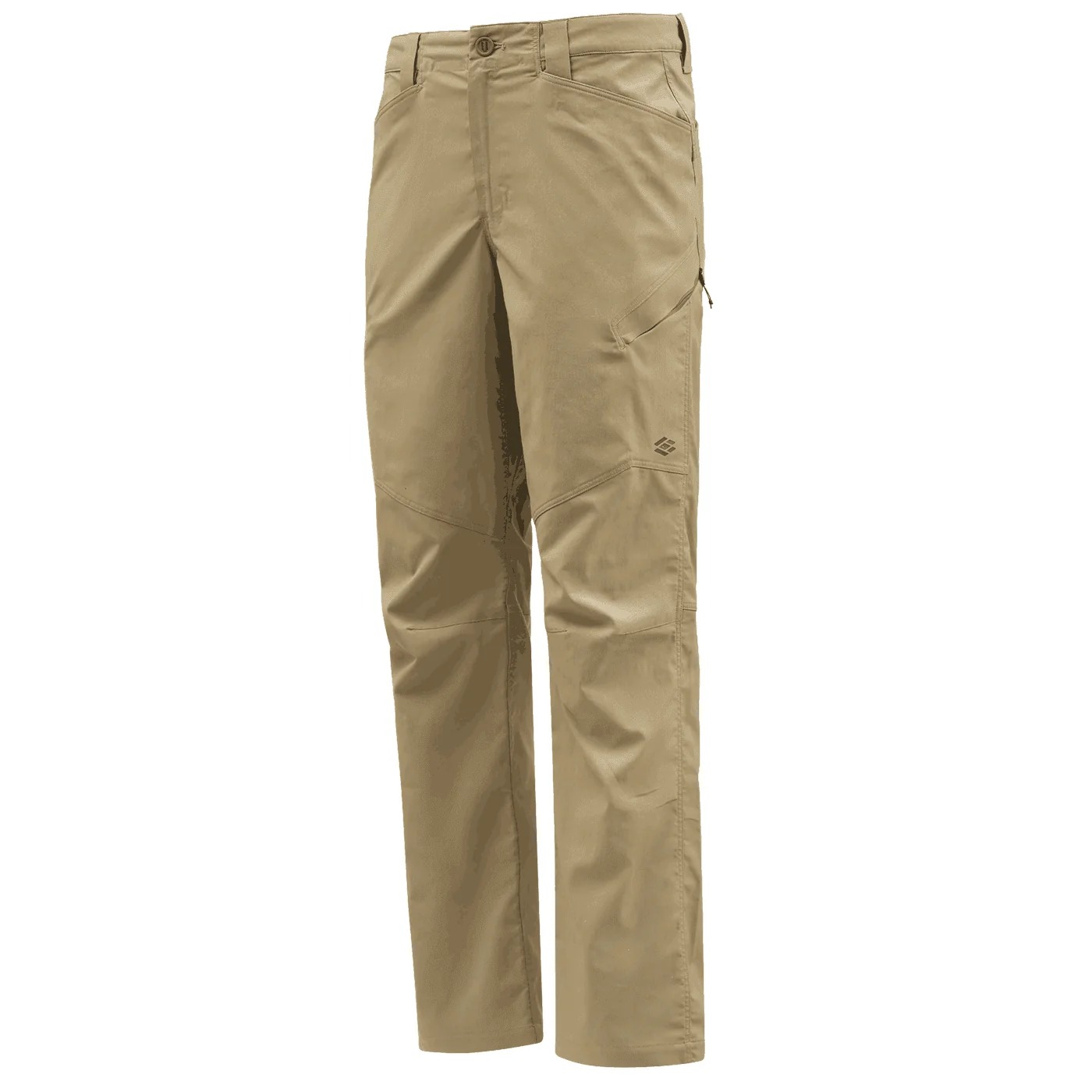 Men’s coyote quick-dry fishing pants with articulated knees and tool storage