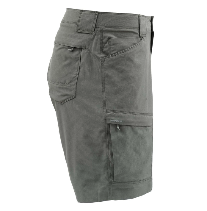 Side view of Skwala Sol Shorts Charcoal color