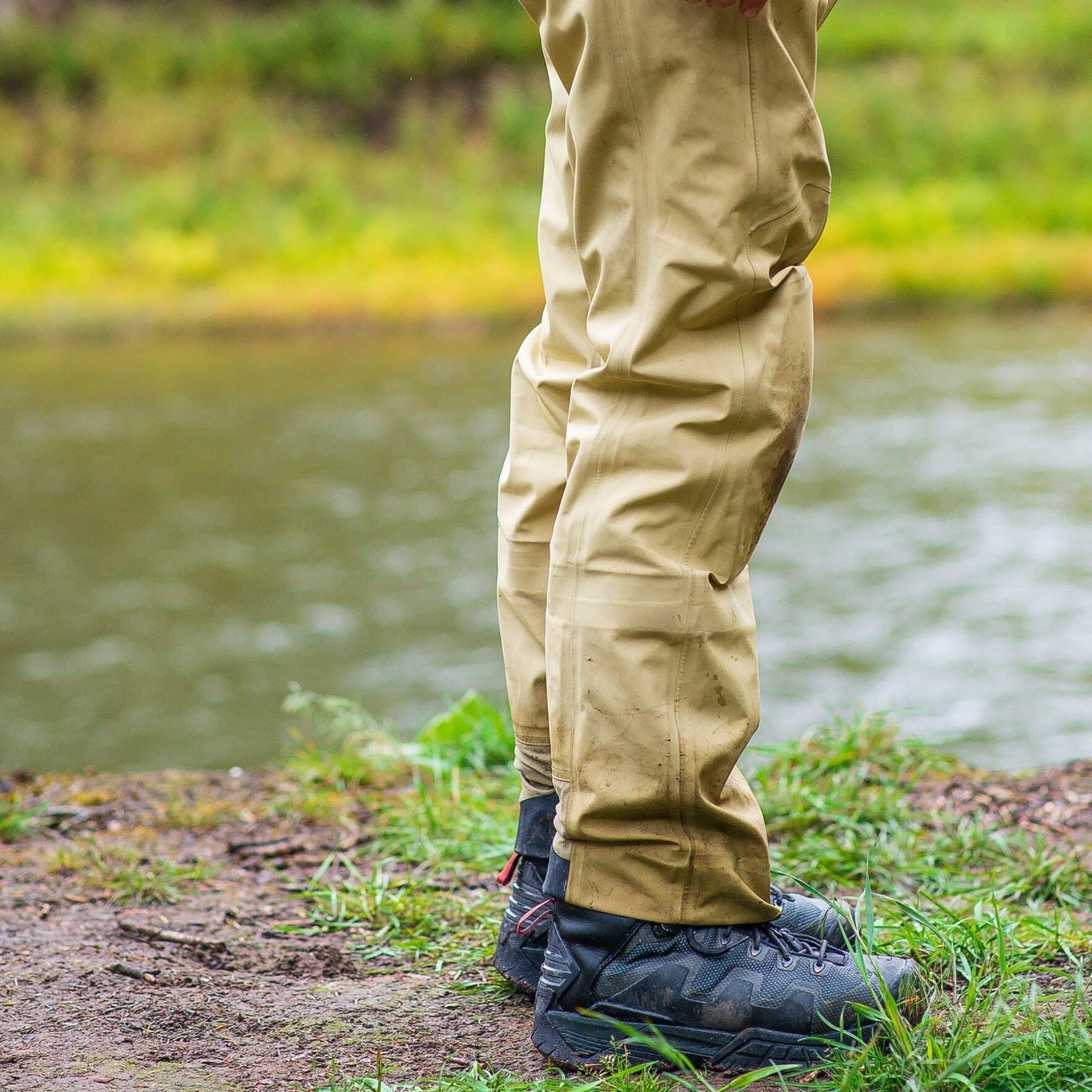 Durable Skwala Backeddy Waders leg and gravel gaiter design for rocky river wading