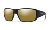 Angle view of Smith Guide's Choice Sunglasses Matte Black Bronze Mirror