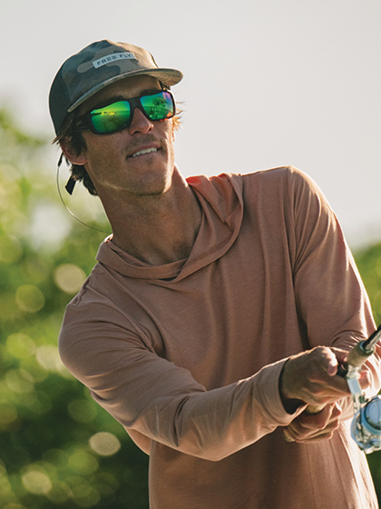 Polarized sunglasses for fishing.
