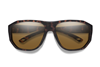 Front view of Smith Outrigger Polarized Sunglasses Matte Tortoise Brown