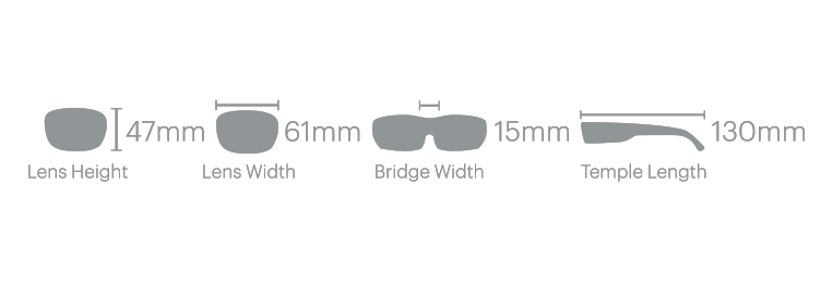 Size specs of Smith Outrigger Polarized Sunglasses